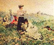 Picnic in Normandy painting Juan Luna